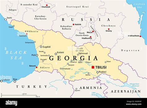 mapa de georgia en europa